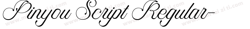 Pinyou Script Regular字体转换